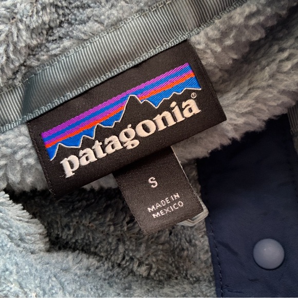 Patagonia Gray/Blue Fleece Snap T Sweater Size Small - Picture 3 of 6